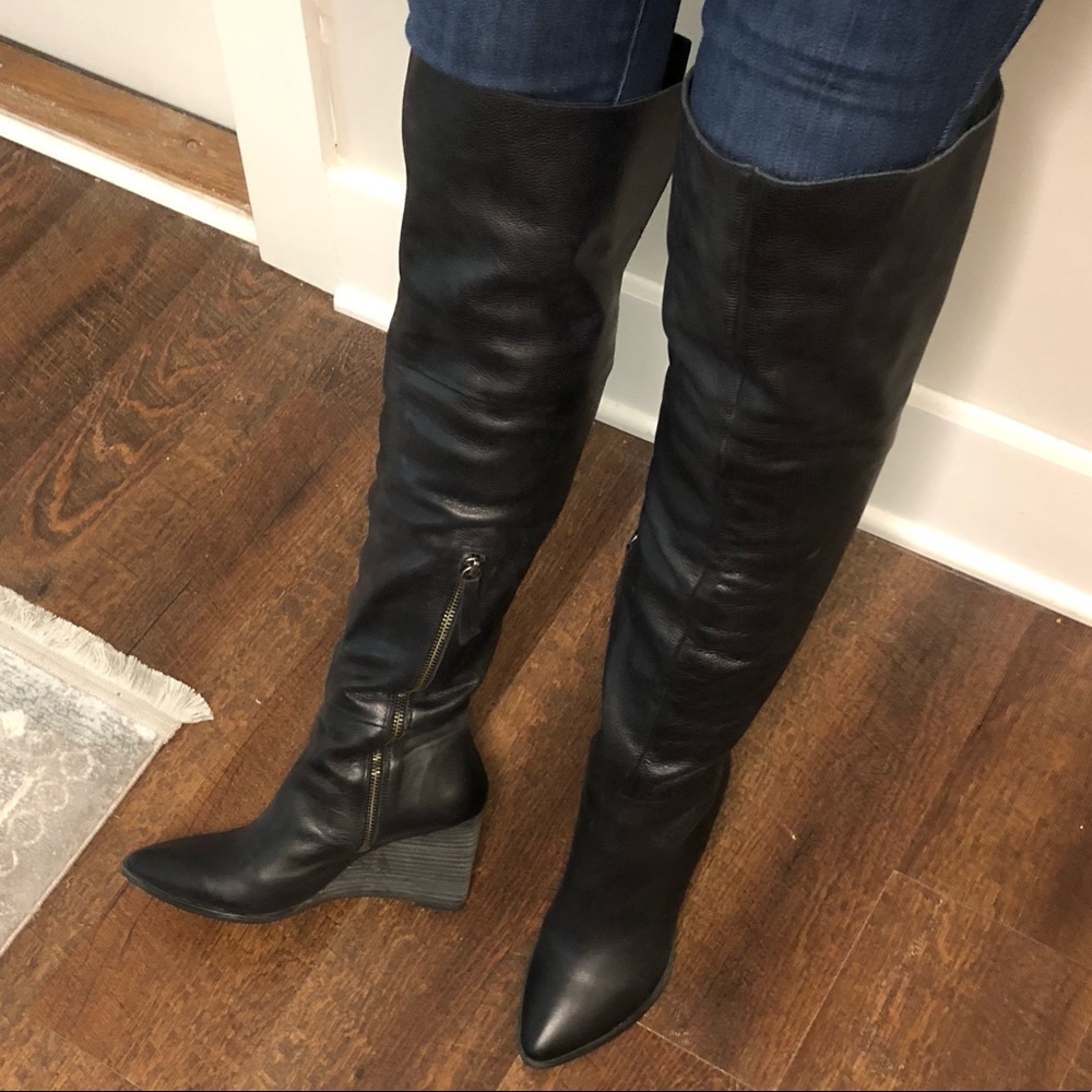 Matisse Over the Knee Black Leather Boots